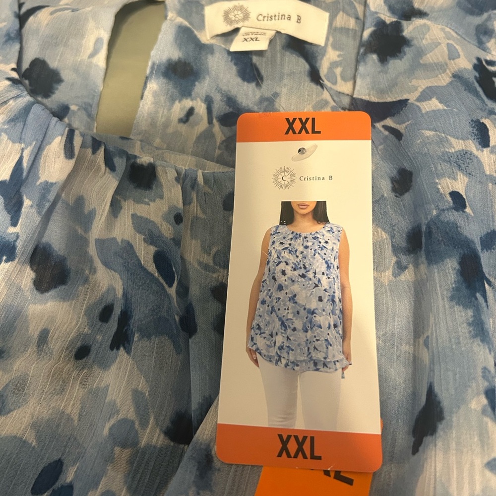 Blue Floral Women's Blouse